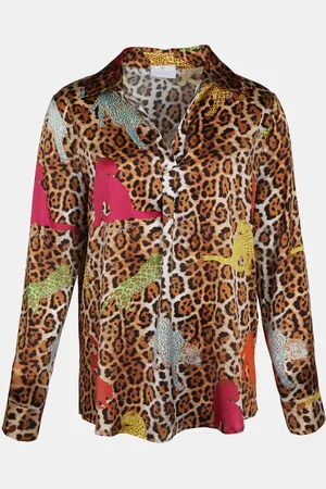 MUCHO GUSTO Blouse Livorno Luipaard