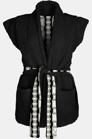 MUCHO GUSTO Gilet Teddy Zwart