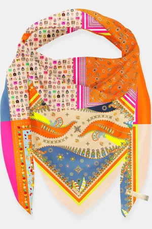 MUCHO GUSTO ® Sjaal St. Tropez Oranje Ketting Fruit Patchwork