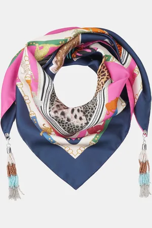 MUCHO GUSTO ® Silk Scarf Kiev Blue Chic Elegance