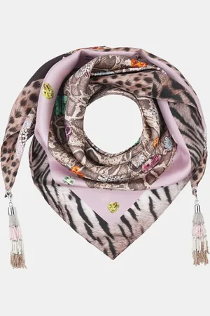 MUCHO GUSTO ® Zijde Sjaal Kiev Slangen & Diamanten Pastel Luxe