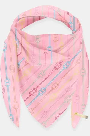 MUCHO GUSTO ® Sjaal Cannes Roze Kleurrijke Kettingprint