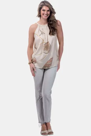 MUCHO GUSTO ® Top Dubai Creme Zeeschelpenprint
