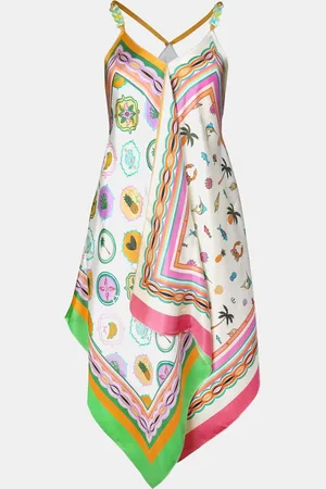 MUCHO GUSTO ® Scarf Dress Tirreno Kleurrijke Patchwork Print