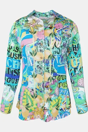 MUCHO GUSTO ® Blouse Francis Bay Turquoise MG Print