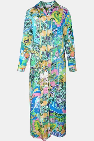 MUCHO GUSTO ® Jurk Francis Bay Turquoise MG Print