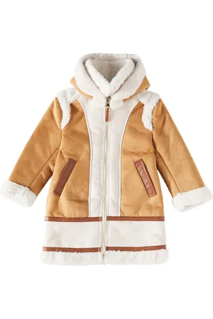 Chloé Teddy-trimmed faux suede coat