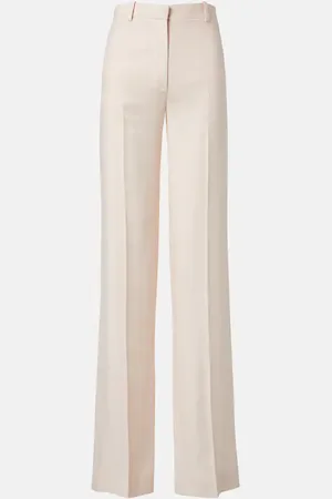Loro Piana Goldie linen and wool straight pants