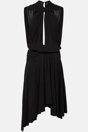 Acne Studios Draped ruched crÃªpe jersey midi dress