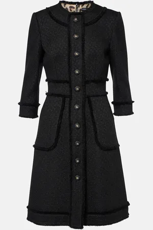 Dolce & Gabbana DG wool-blend bouclÃ© midi dress