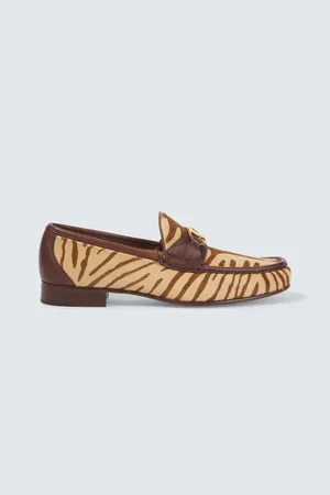 VALENTINO GARAVANI VLogo zebra-print calf hair loafers
