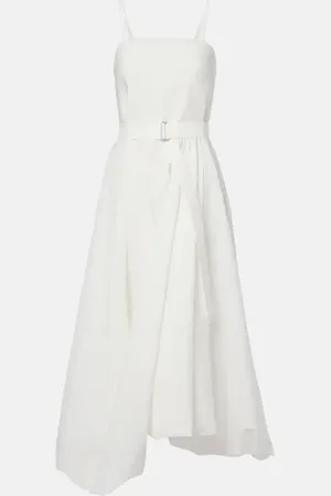 Brunello Cucinelli Cotton-blend midi dress
