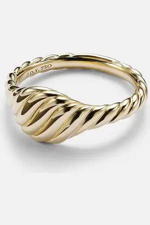 David Yurman Sculpted Cable 18kt pinky ring
