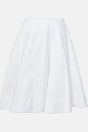 Jacquemus Salon cotton poplin midi skirt