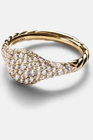 David Yurman Petite PavÃ© 18kt pinky ring with diamonds