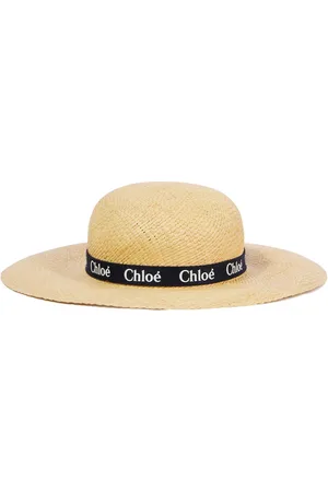 Chloé Logo raffia boater hat