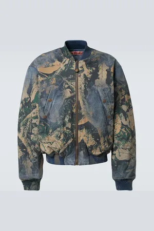 Acne Studios Printed denim bomber jacket