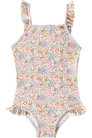 BONPOINT Cecilia floral ruffled swimsuit