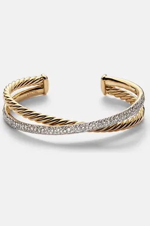 David Yurman DY CrossoverÂ® 18kt bracelet with diamonds