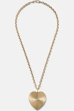 Marie Lichtenberg Heart Jumbo 18kt pendant necklace with diamond