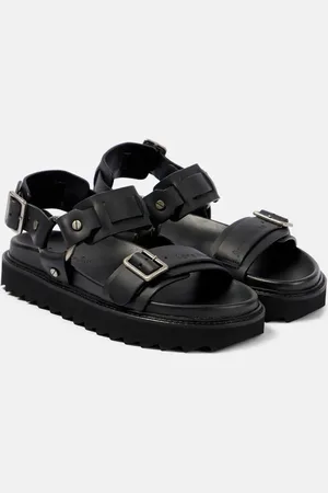 Acne Studios Debossed leather platform sandals