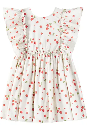 Konges Sløjd Evia bow-detail printed cotton dress