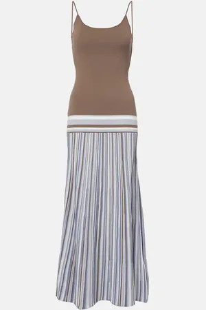 FAITHFULL THE BRAND Citara striped cotton-blend maxi dress