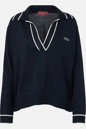 Gucci Logo silk and cotton polo shirt