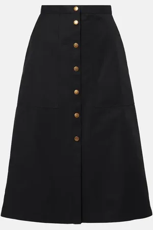 Moncler Cotton-blend midi skirt