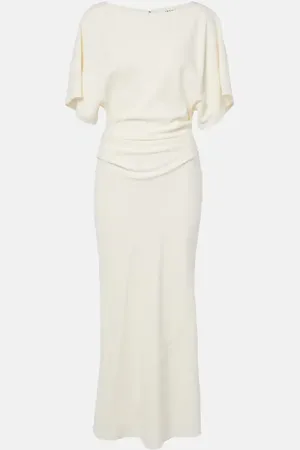 Staud Amelie gathered crÃªpe midi dress