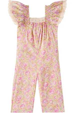 Louise Misha Irene ruffled floral cotton jumpsuit