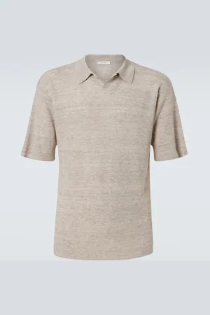 The Row Reggie linen-blend polo shirt