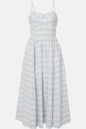 Simkhai Kittiya gingham cotton midi dress