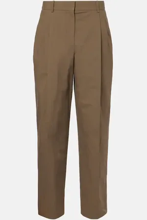 The Row Lilas high-rise cotton poplin wide-leg pants