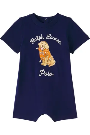 Ralph Lauren Baby printed cotton-blend playsuit