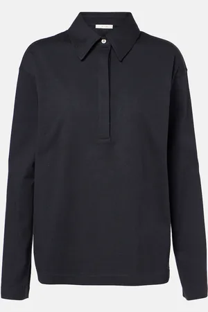 The Row Roddie cotton and silk jersey polo shirt