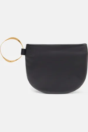 The Row Geo leather clutch