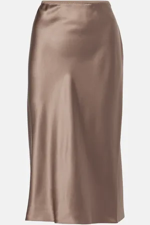 Joseph Isaak silk satin midi skirt