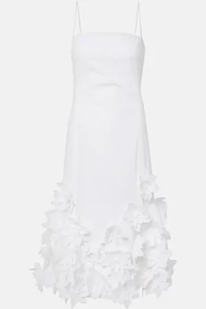 Simkhai Bella floral-appliquÃ© cotton midi dress