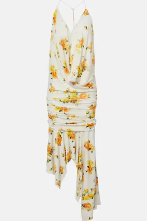 Acne Studios Dikata floral asymmetric midi dress