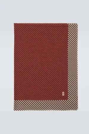 Saint Laurent Cassandre striped cashmere and silk scarf