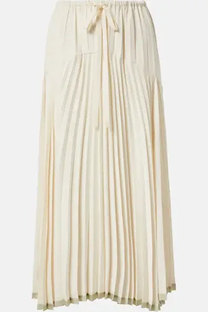 Vince PlissÃ© tiered midi skirt