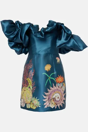 ALÉMAIS Dorian printed ruffled minidress