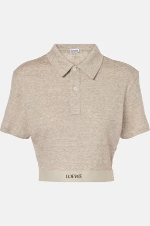 Loewe Logo cotton and wool crop top