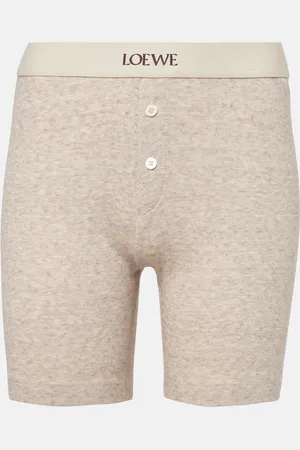 Loewe Logo cotton and wool shorts