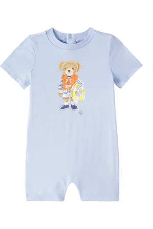 Ralph Lauren Baby Polo Bear cotton jersey playsuit