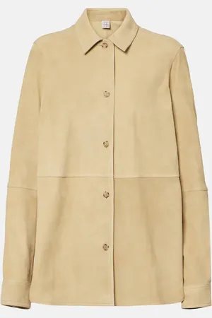 Totême Paneled suede overshirt
