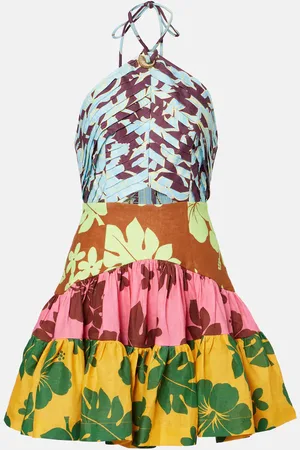 ALÉMAIS Poppy printed halterneck minidress