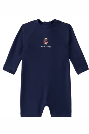 Ralph Lauren Baby Polo Bear embroidered swimsuit