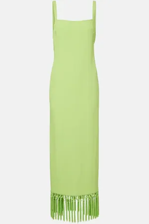 ‎Taller Marmo‎ Palermo fringed crÃªpe maxi dress